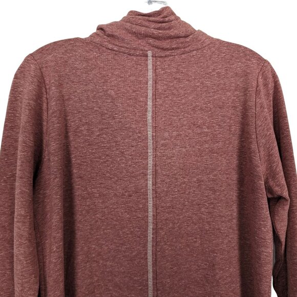 Soft Surroundings long sleeve Brinley brick colored cowl neck buttons tunic S - Picture 3 of 8